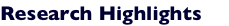 Research Highlights